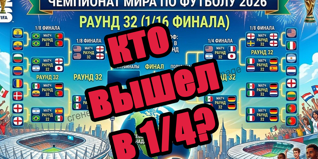 ЧМ по футболу 2026. Аргентина вышла. Полный состав 1/4 финала. Результаты, расписание.