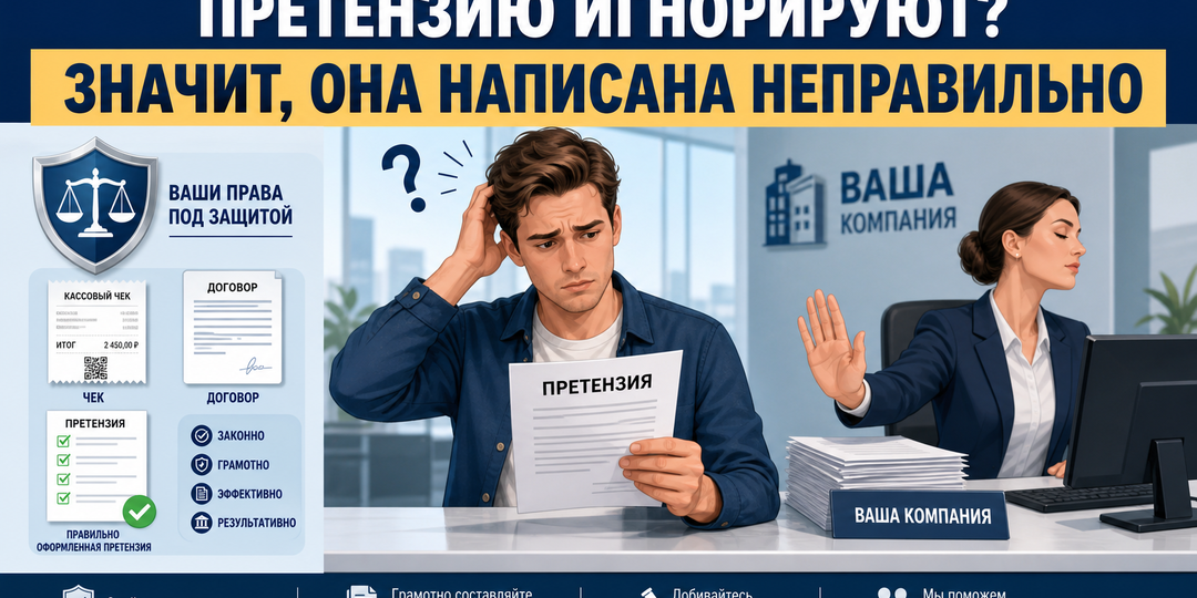 Претензию игнорируют? Значит, она написана неправильно