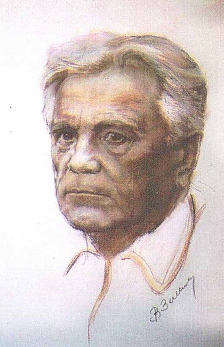 В. П. Астафьев. Картина В. А. Зеленова, 1983-1984