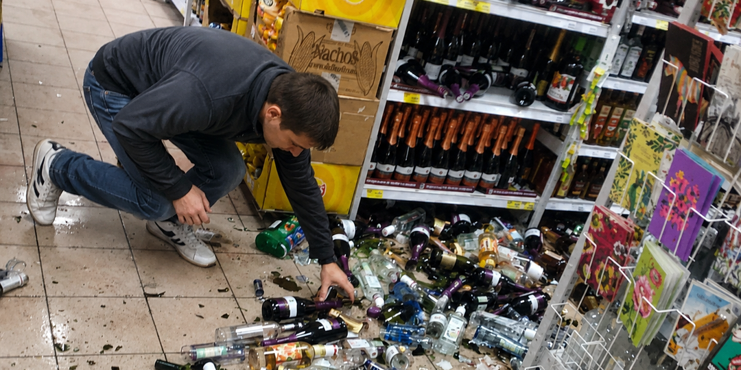 Продавец К&Б рассказал, что делать, если вы разбили бутылку с алкоголем