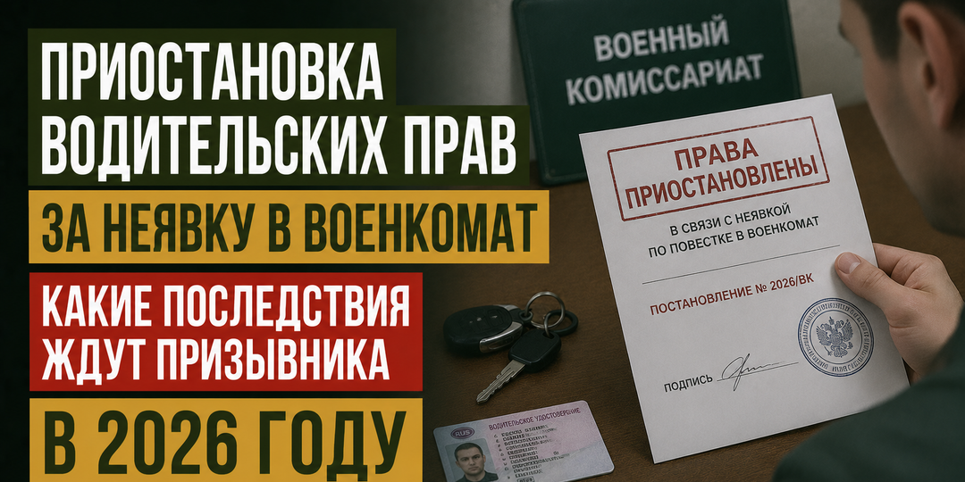 Приостановка водительских прав за неявку в военкомат: какие последствия ждут призывника в 2026 году