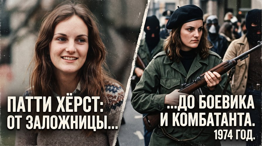 Похищение Патти Хёрст превратилось в историю о заложнице и боевике.1974 год.