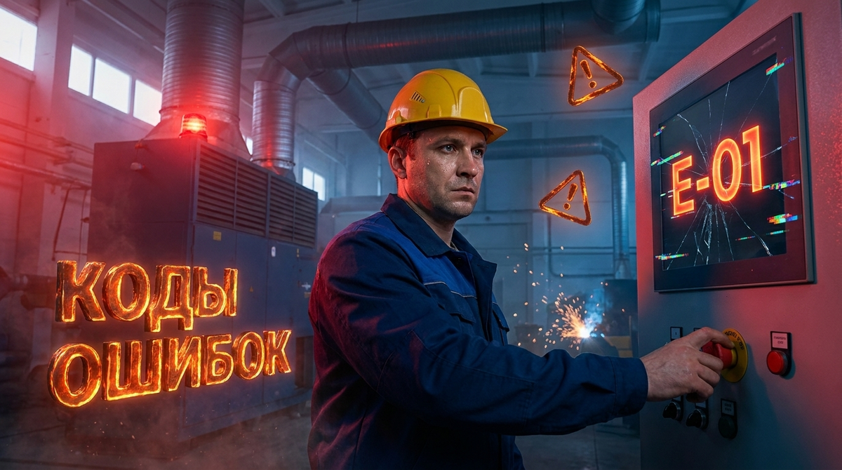    Взгляните на дисплей: этот код сигнализирует о конкретной проблеме. Узнайте, как его расшифровать, чтобы быстро вернуть агрегат в строй. teplovozduh