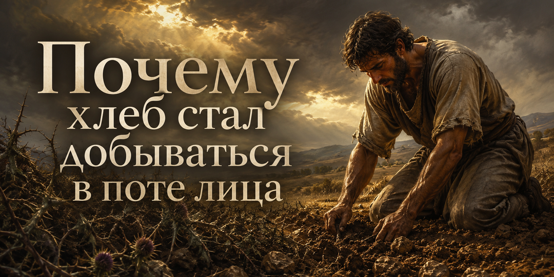Почему хлеб стал добываться в поте лица