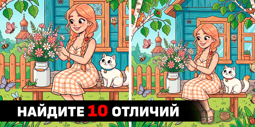 Где тут спрятаны 10 отличий? Тест на внимательность для хорошего настроения