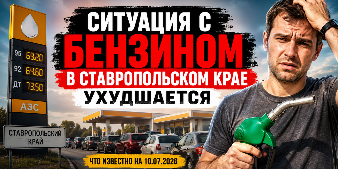Ситуация с бензином в Ставропольском крае ухудшается: что известно на 10.07.2026