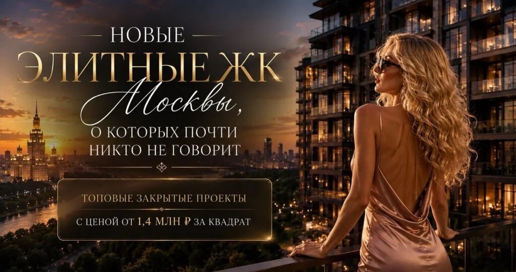 Новые элитные ЖК Москвы, о которых почти никто не говорит: ТОПовые проекты с ценой от 1,4 млн рублей за «квадрат»