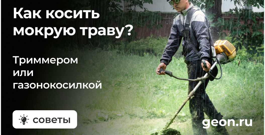 Можно ли косить мокрую траву триммером или газоносилкой?