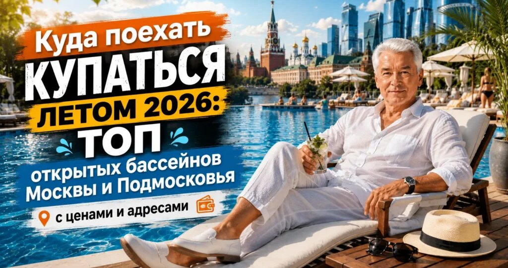 Куда поехать купаться летом 2026: ТОП открытых бассейнов Москвы и Подмосковья с ценами и адресами