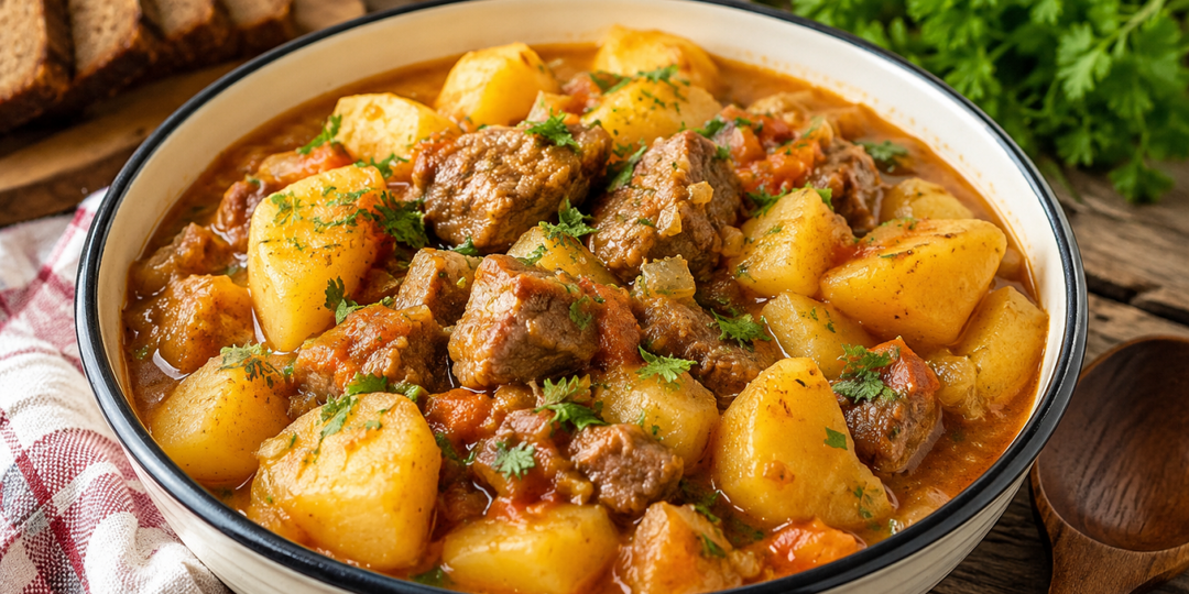 Не картошка, а вкус из детства: в СССР ее тушили именно так — с мясом и густой подливой