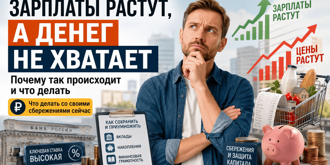 Почему при высоких зарплатах нам постоянно не хватает денег, и что сейчас делать со своими сбережениями