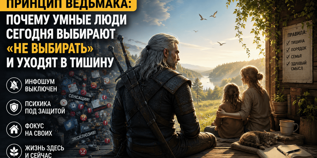 Принцип Ведьмака: почему умные люди сегодня выбирают "не выбирать" и уходят в тишину
