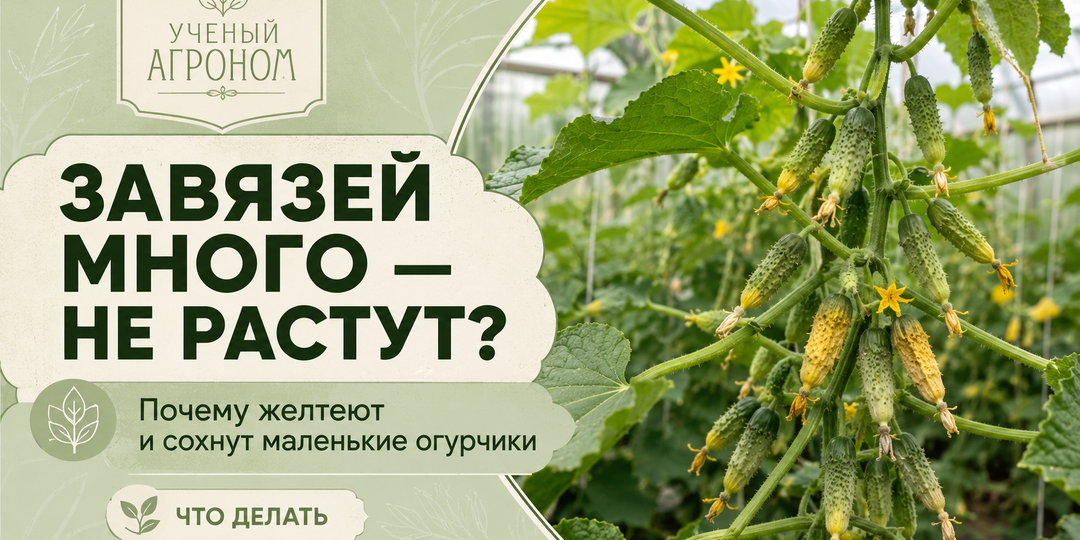 У огурцов много завязей, но они не растут: что делать и чем подкормить
