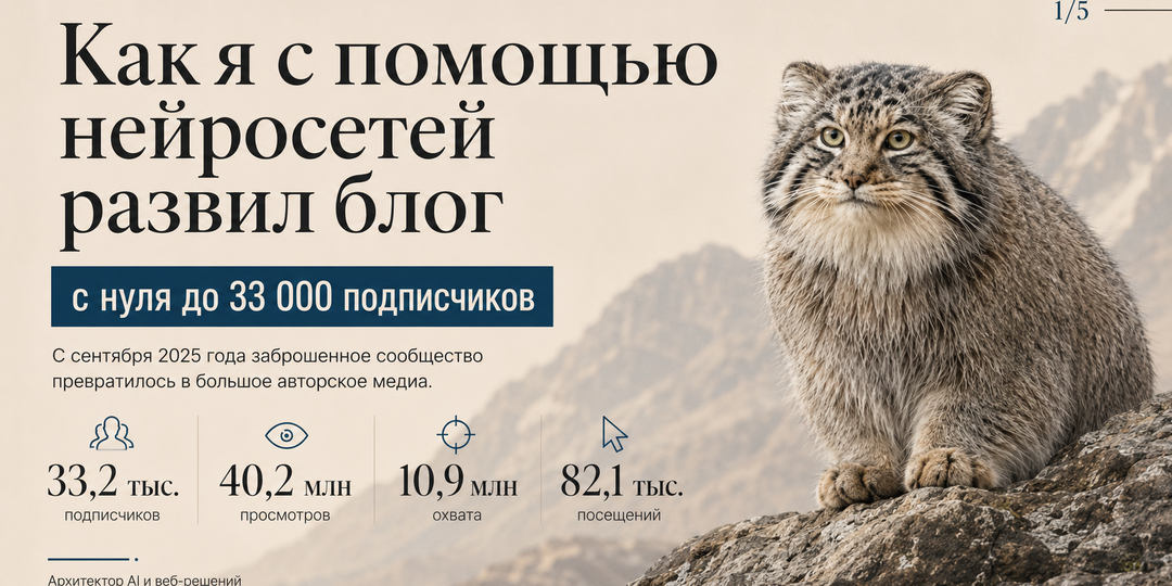 Как я с помощью нейросетей развил блог с нуля до 33 000 подписчиков