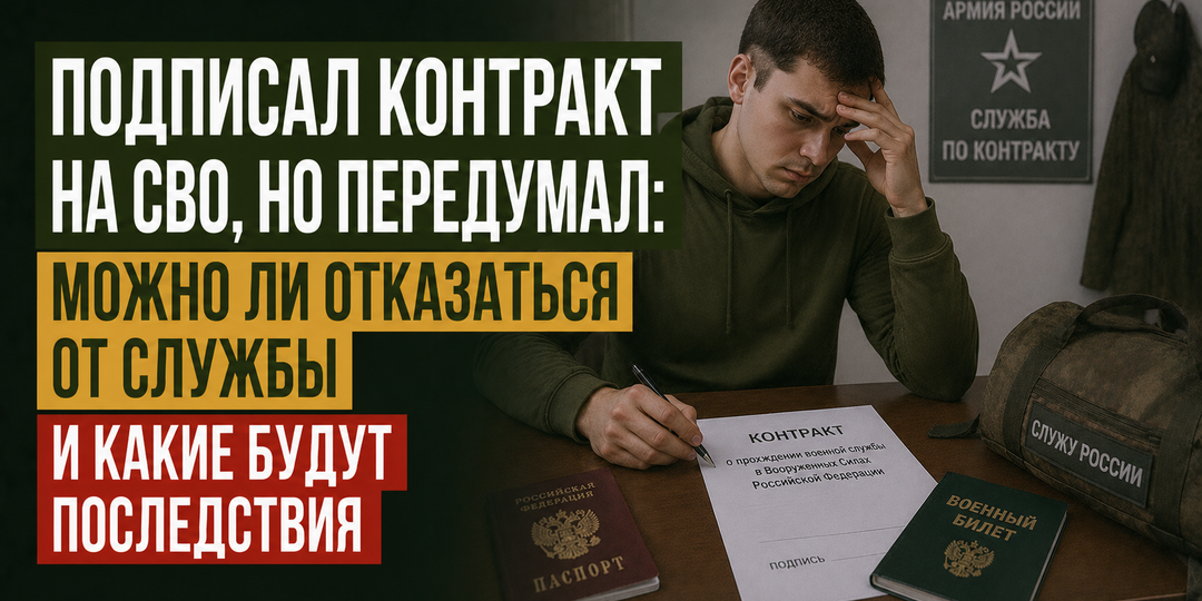 Подписал контракт на СВО, но передумал: можно ли отказаться от службы и какие будут последствия