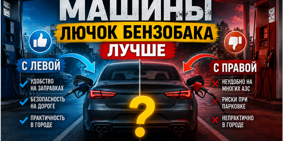 С какой стороны машины ЛЮЧОК БЕНЗОБАКА лучше - с правой или с левой