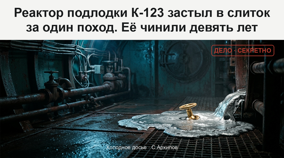 Серебристый расплав растекается по палубе отсека — теплоноситель реактора, который нельзя было давать остыть.