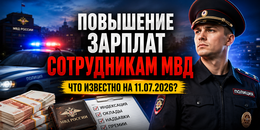 Повышение зарплаты сотрудникам МВД: что известно на 11 июля 2026 года? Когда ждать новую индексацию