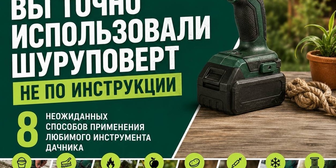 Необычные способы использования шуруповерта