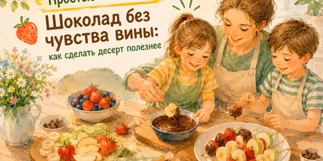 🍓 Шоколад без чувства вины: как сделать десерт полезнее