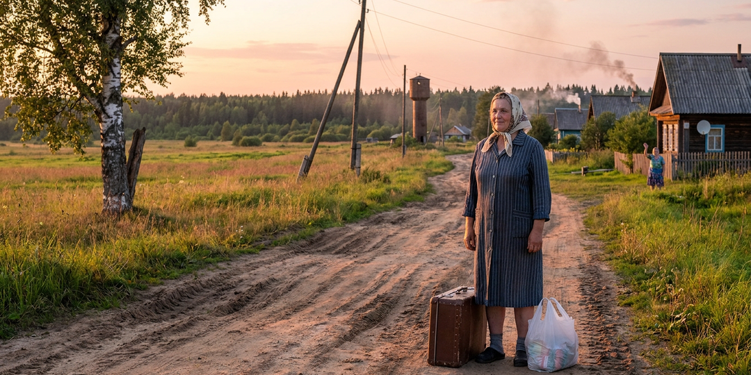 Дочь уехала заграницу и звала мать. Мать продала дом, корову — и улетела. Через месяц вернулась обратно