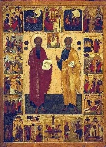 Память славных и всехвальных первоверховных апостолов Петра и Павла.