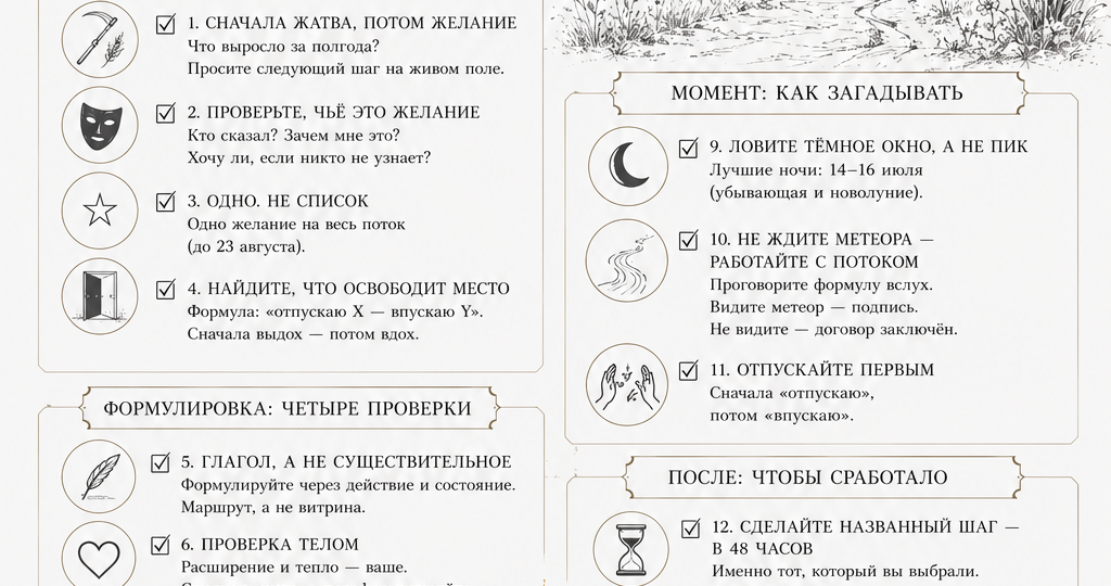 Как загадывать желание на Дельта-Аквариды: чек-лист без магической наивности