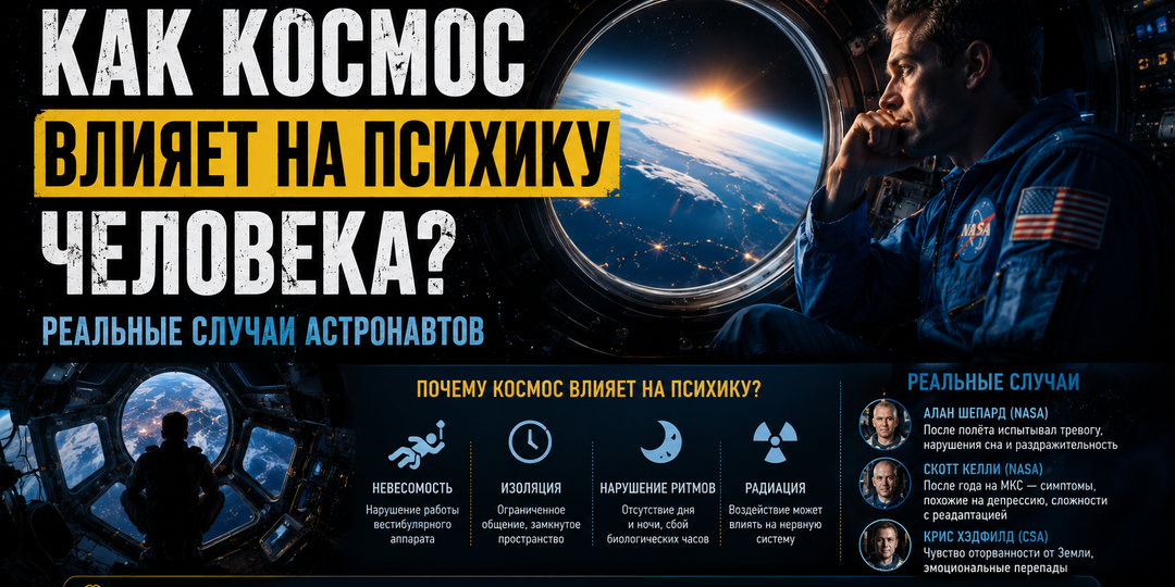 Как космос влияет на психику человека - реальные случаи астронавтов?