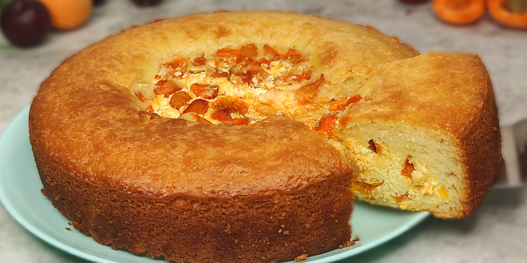 ПИРОГ с творогом и АБРИКОСАМИ! Вкусный ПИРОГ к ЧАЮ!