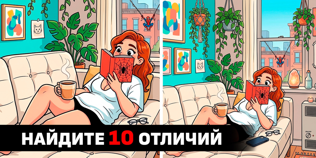 Где тут спрятаны 10 отличий? Тест на внимательность для хорошего настроения