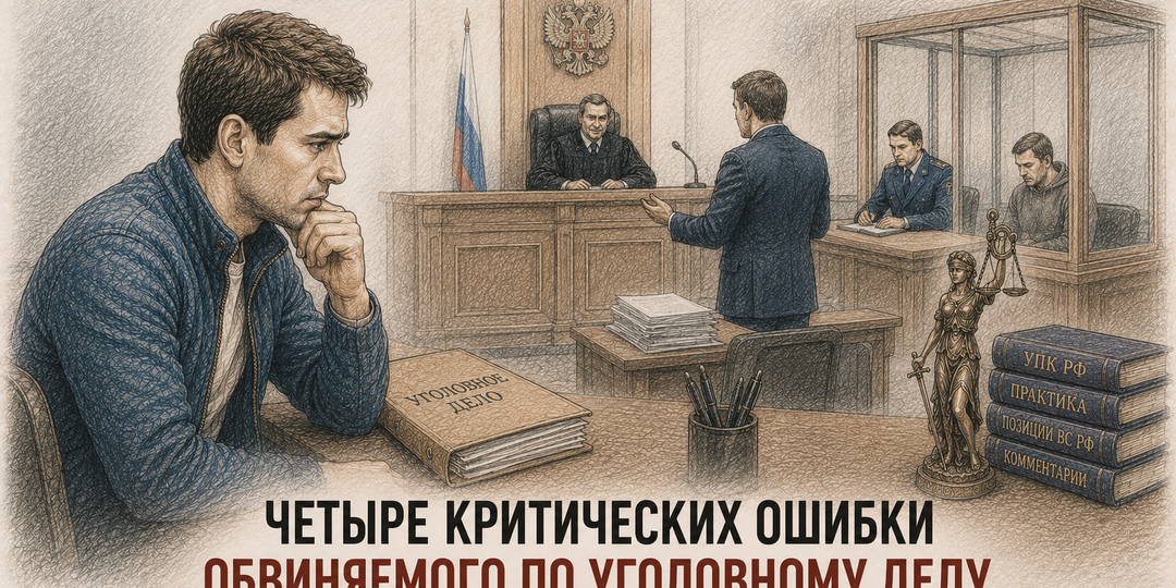 Четыре критических ошибки обвиняемого по уголовному делу