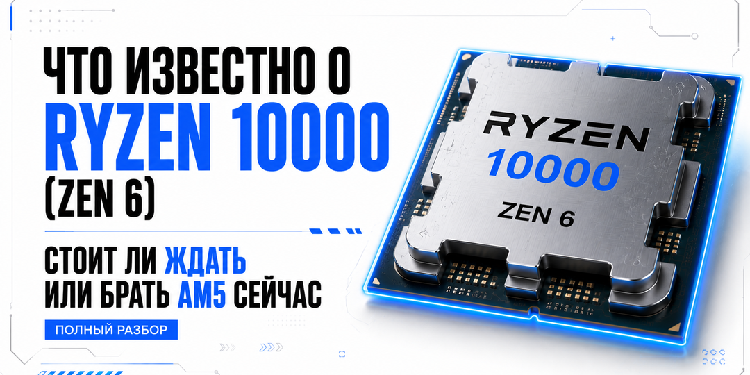 Ryzen 10000 (Zen 6): ждать новое поколение или спокойно собирать ПК на AM5 уже сейчас?