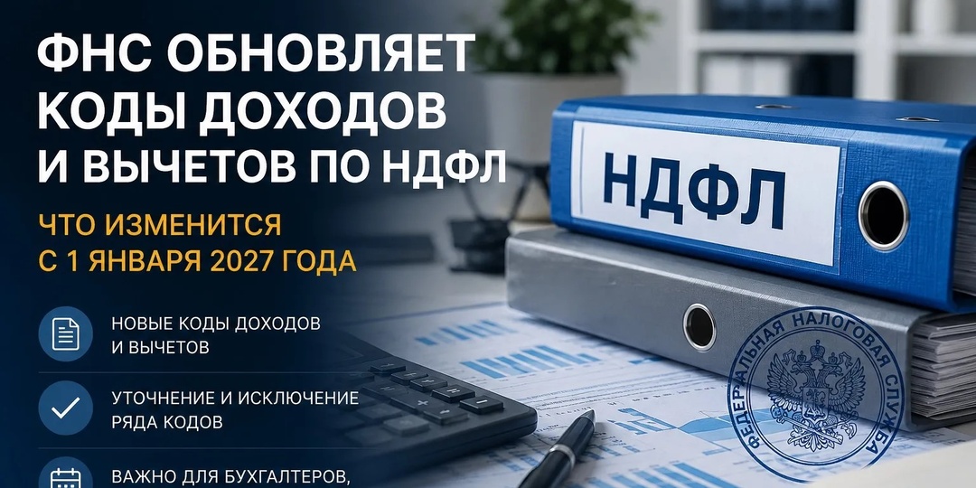 ФНС обновила коды доходов и вычетов по НДФЛ: что изменится с 1 января 2027 года