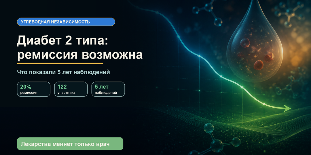 Диабет 2 типа считают необратимым. Пять лет наблюдений говорят иначе