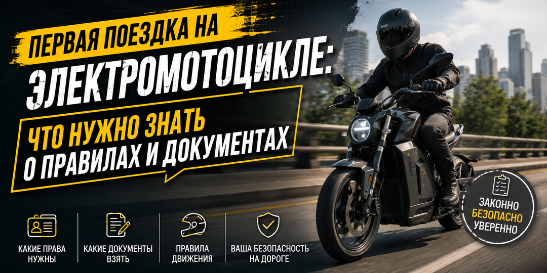 Первая поездка на электромотоцикле: что нужно знать о правилах и документах