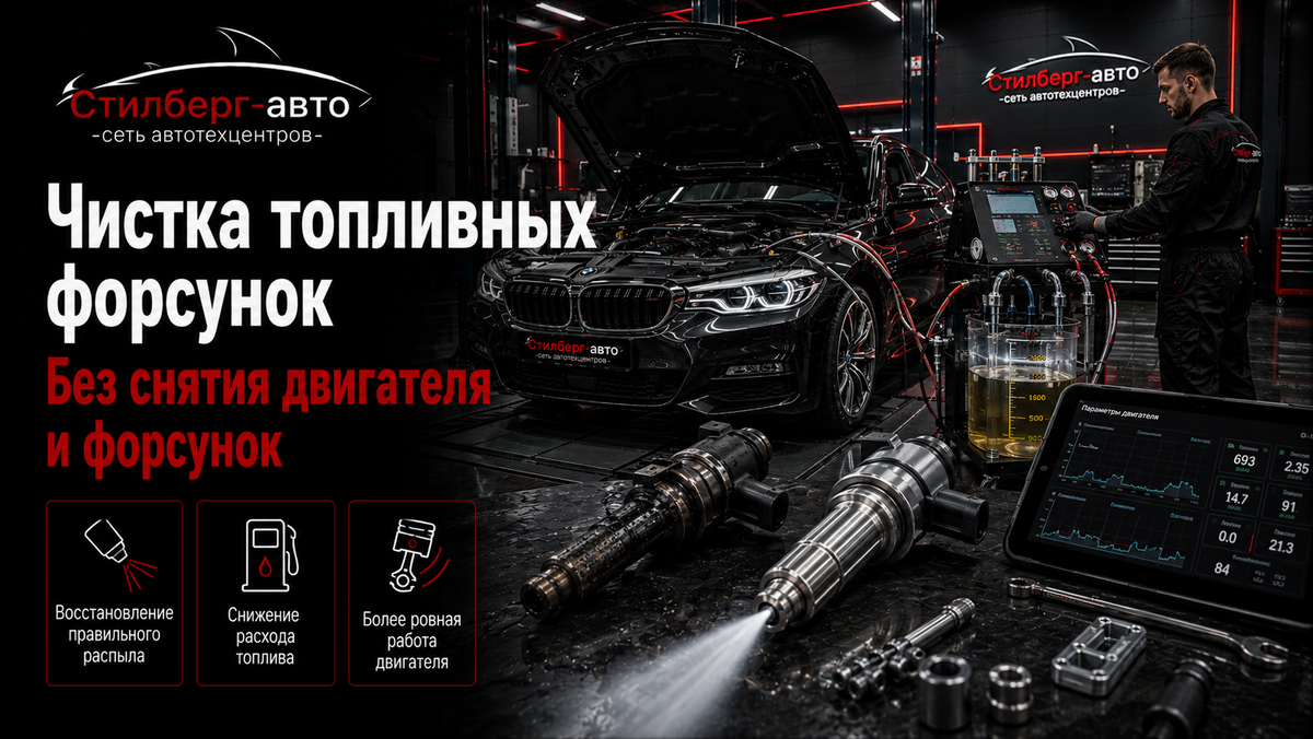 Чистка топливных форсунок без демонтажа.