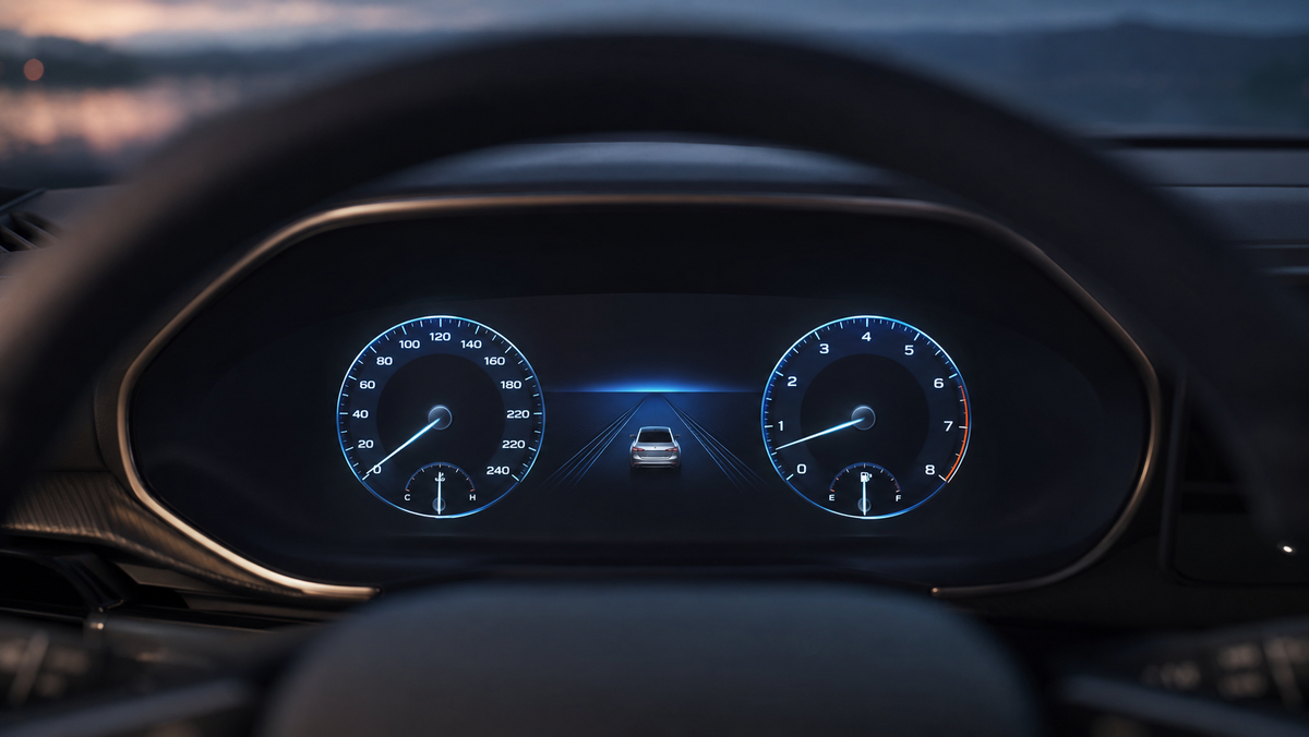 Цифровая приборная панель автомобиля   Семиместный кроссовер Tenet T8