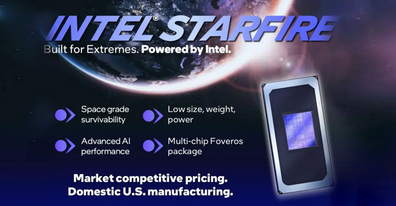 Intel представила космический процессор Starfire — он способен работать при температурах от −55 до +125 °C