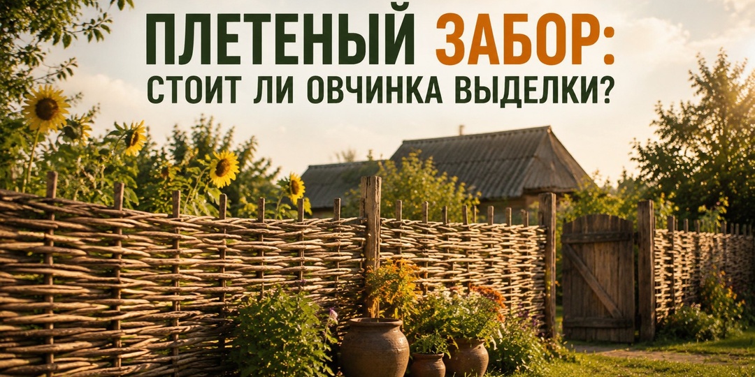 Плетеный забор: красиво, но трудоёмко. Стоит ли овчинка выделки