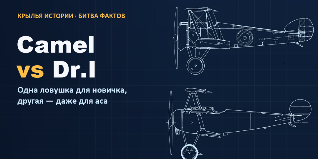 Sopwith Camel против Fokker Dr.I: у одного виноват гироскоп, у другого — крыло