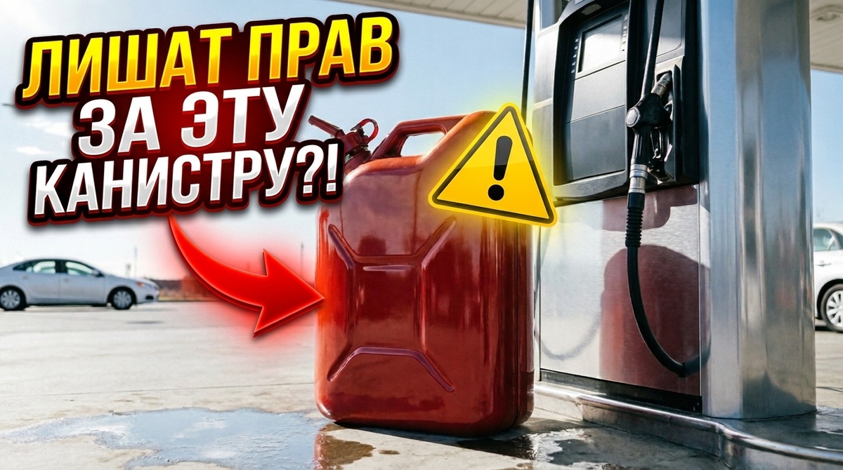 Казалось бы, обычная дедовская канистра с бензином «на черный день», а на деле — идеальная ловушка, из-за которой вас могут оставить без прав на целых полгода