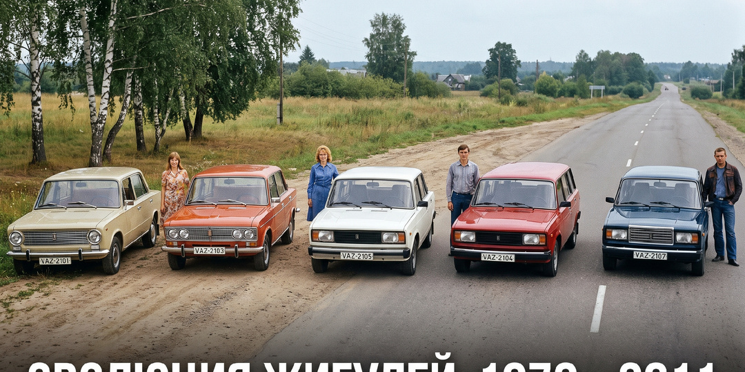 Эволюция Жигулей: от ВАЗ-2101 (1970) до последнего ВАЗ-2107 (2011)