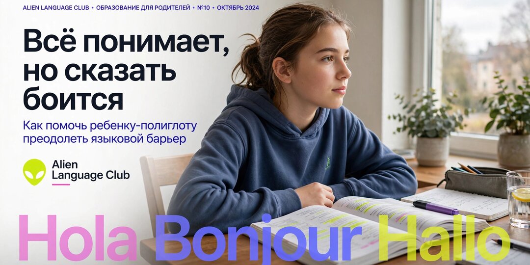 «Всё понимает, но сказать боится»: как помочь ребенку-полиглоту преодолеть языковой барьер 🌍