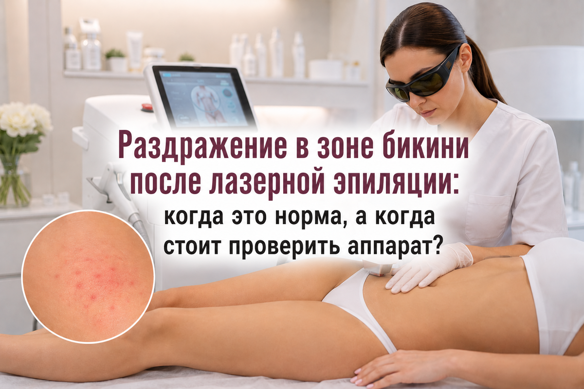 Раздражение в зоне бикини после лазерной эпиляции: когда это норма, а когда стоит проверить аппарат?