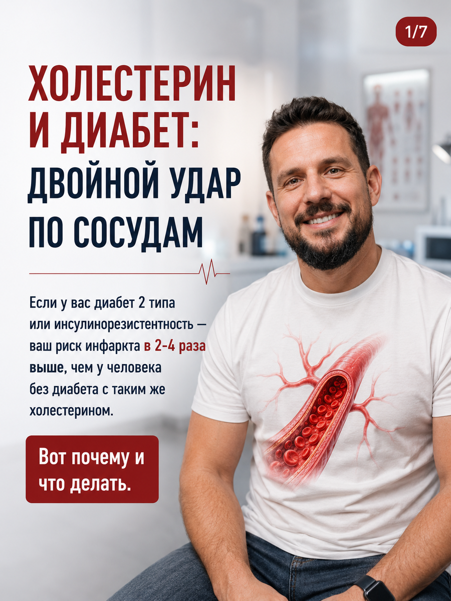 Холестерин и диабет - двойной удар по сосудам