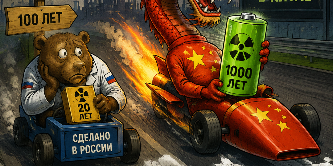 Китай сделал «атомную батарейку» на тысячу лет, а Россия всё еще считает двадцать лет прорывом: кто убежал вперед в атомной гонке