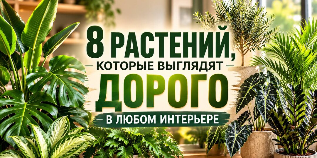 8 растений, которые выглядят дорого в любом интерьере