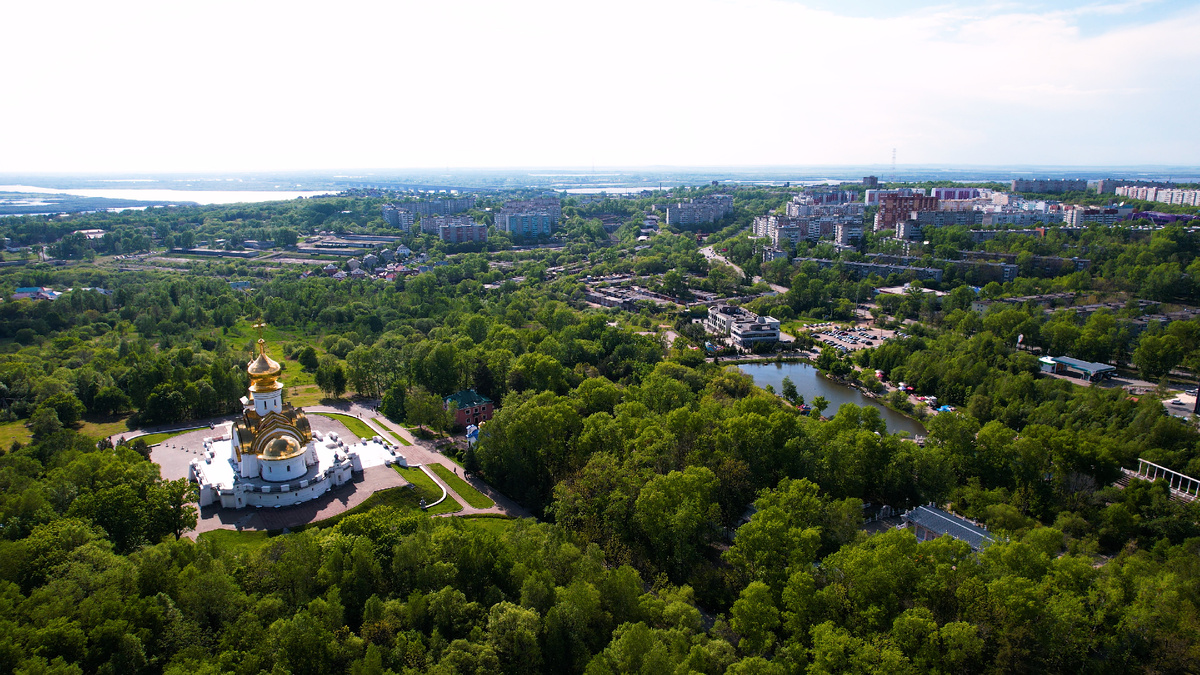 Вид на Северный с воздуха