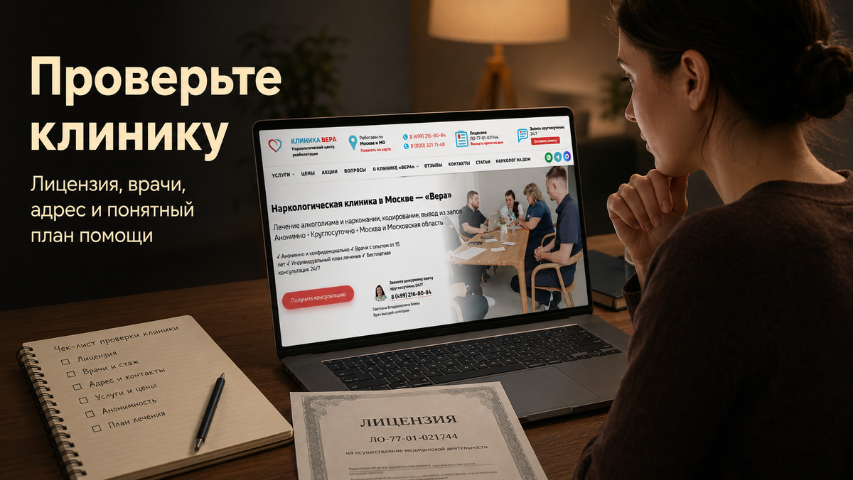 Лицензия, информация о врачах, реальный адрес и понятный план лечения помогают отличить медицинскую организацию от безымянной службы, которая продаёт только обещания.