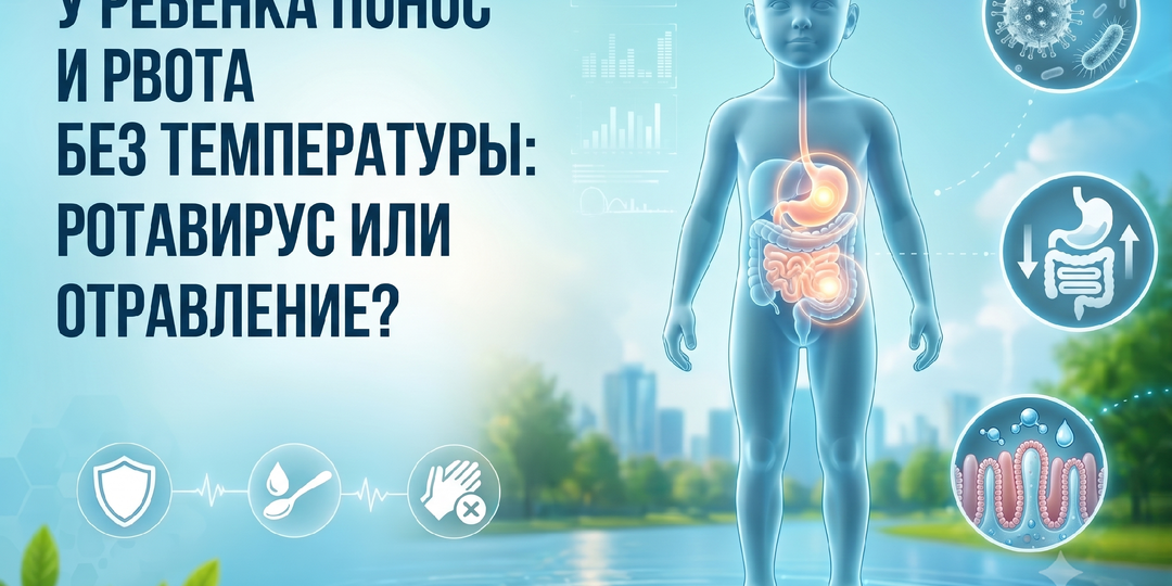 У ребёнка понос и рвота без температуры: ротавирус или отравление? Алгоритм для родителей